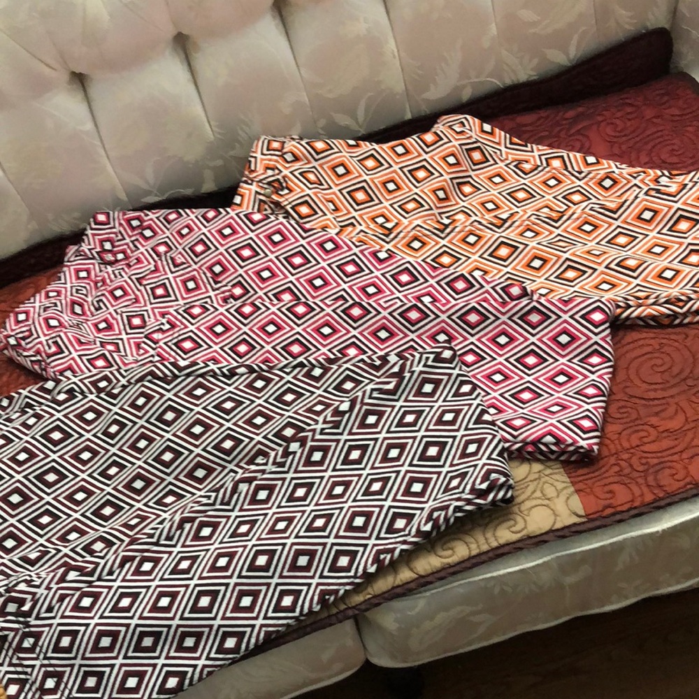 Geometric Diamond Print Maxi Skirt in Pink, Orange, Brown